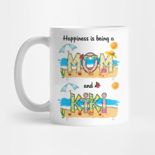 Happiness Is Being A Mom And Kiki Summer Beach Happy Mother's Mug